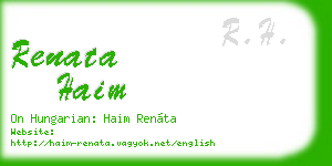 renata haim business card